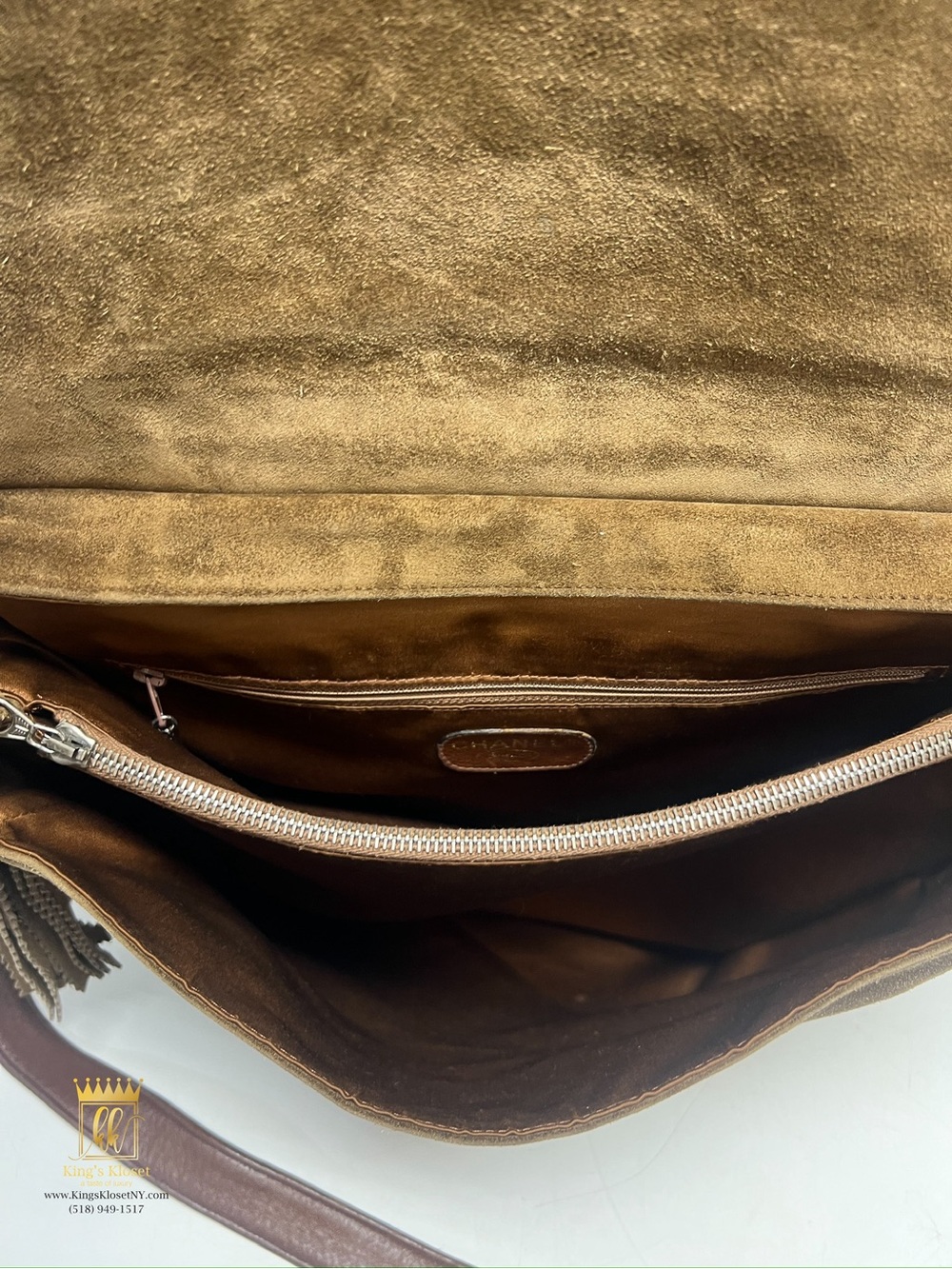 Chanel Suede Messenger Bag - Picture 9 of 16